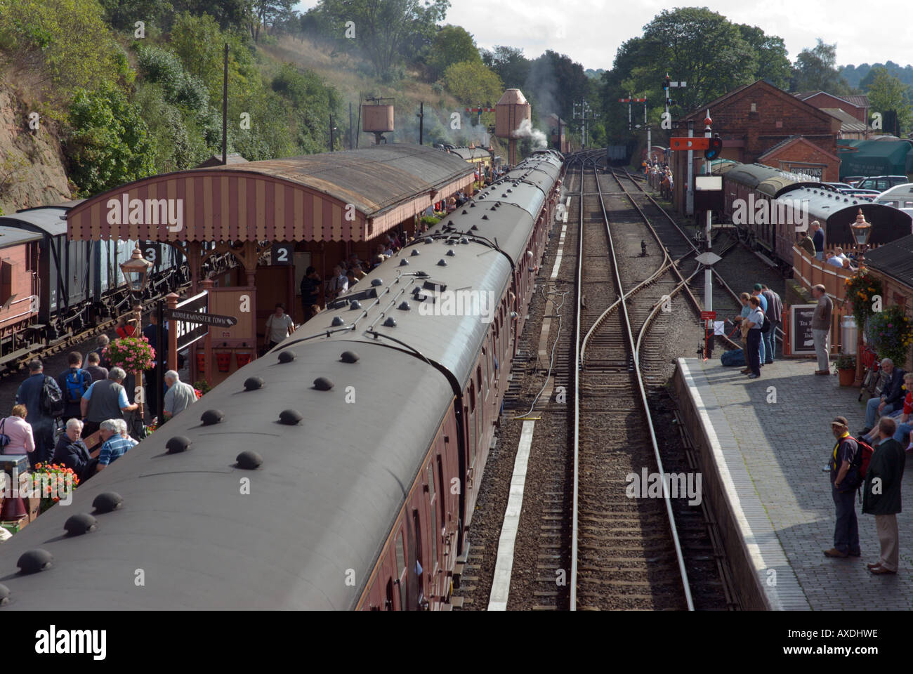 Bolina a vapore treno a Severn Valley Railway Foto Stock