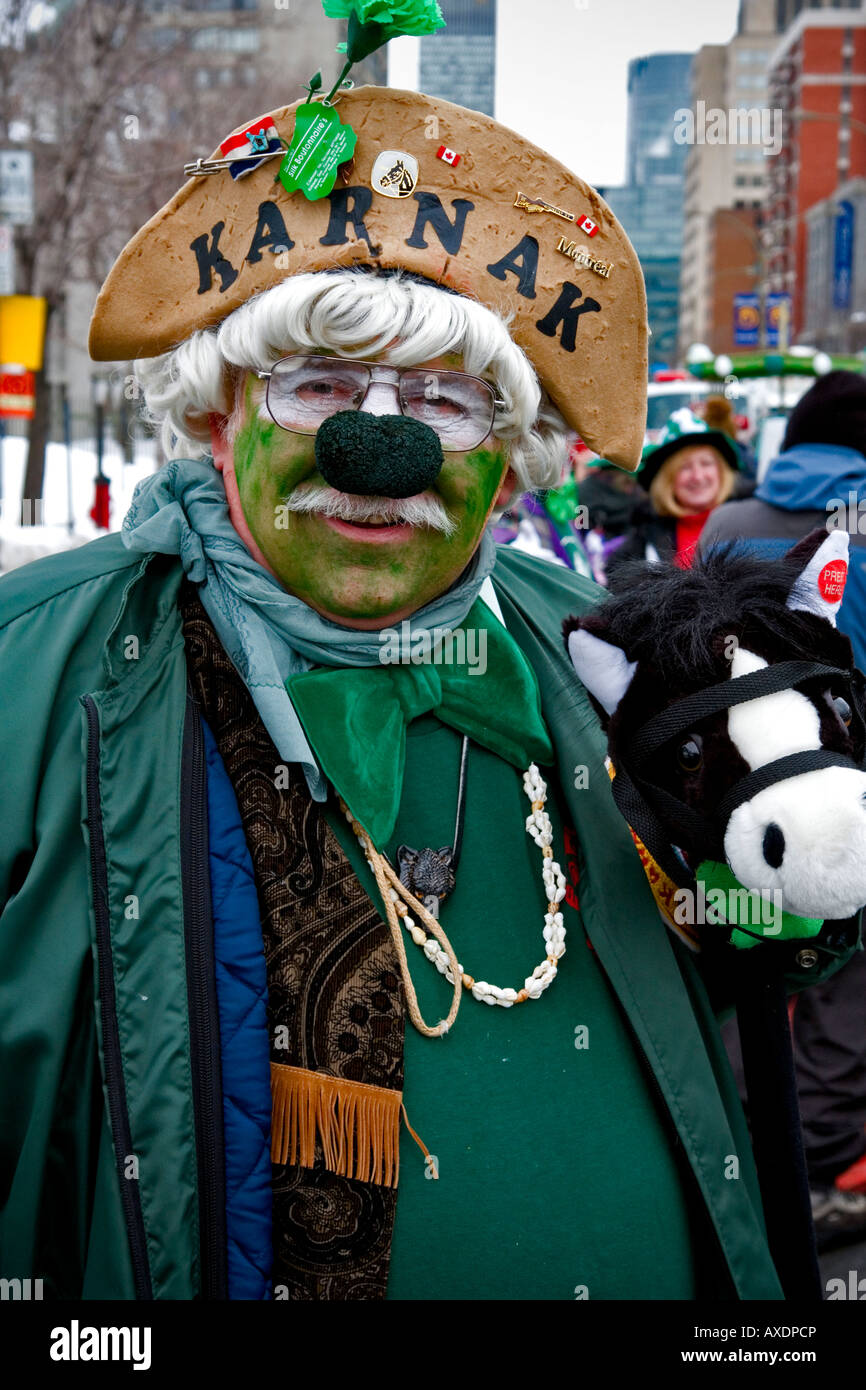 Il giorno di San Patrizio parata del Marzo 16, 2008 a Montreal, Quebec, Canada. Foto Stock