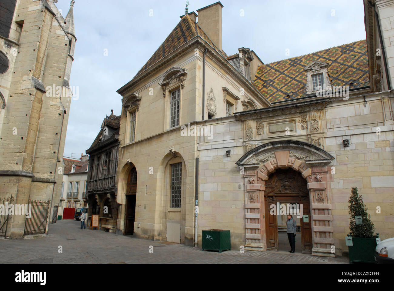 Rue de la Chouette a Digione, Borgogna, Francia. Foto Stock