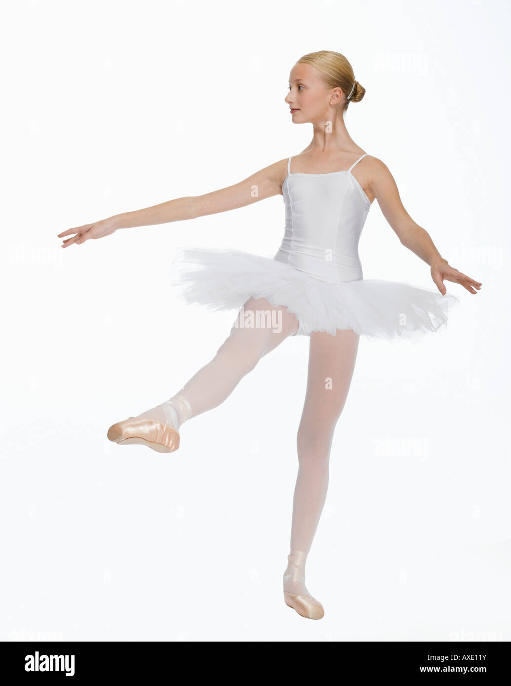 Giovane ballerina (14-15), dancing, ritratto Foto Stock
