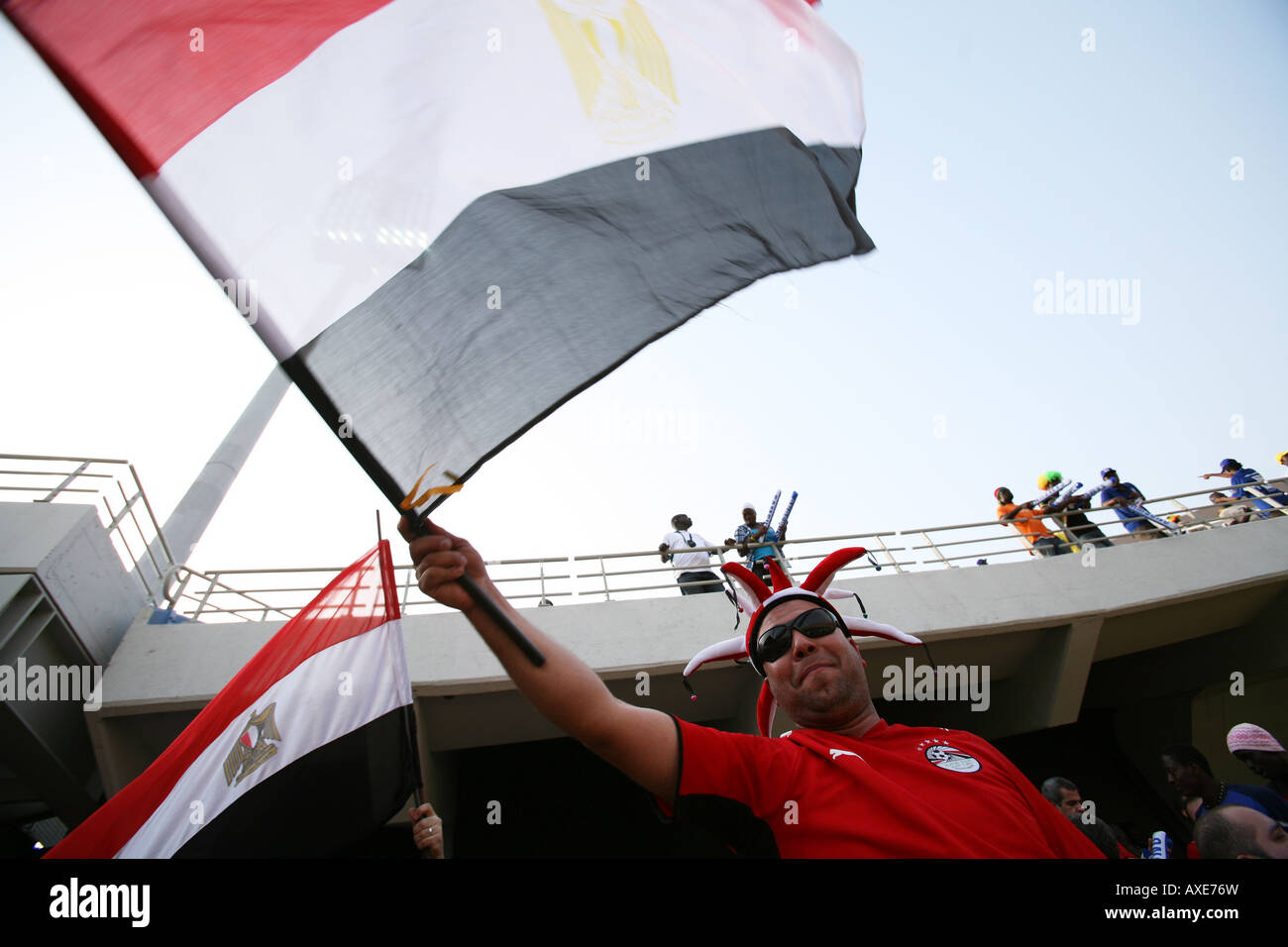 In Egitto i tifosi di calcio, Africa Coppa delle Nazioni 2008 Foto Stock