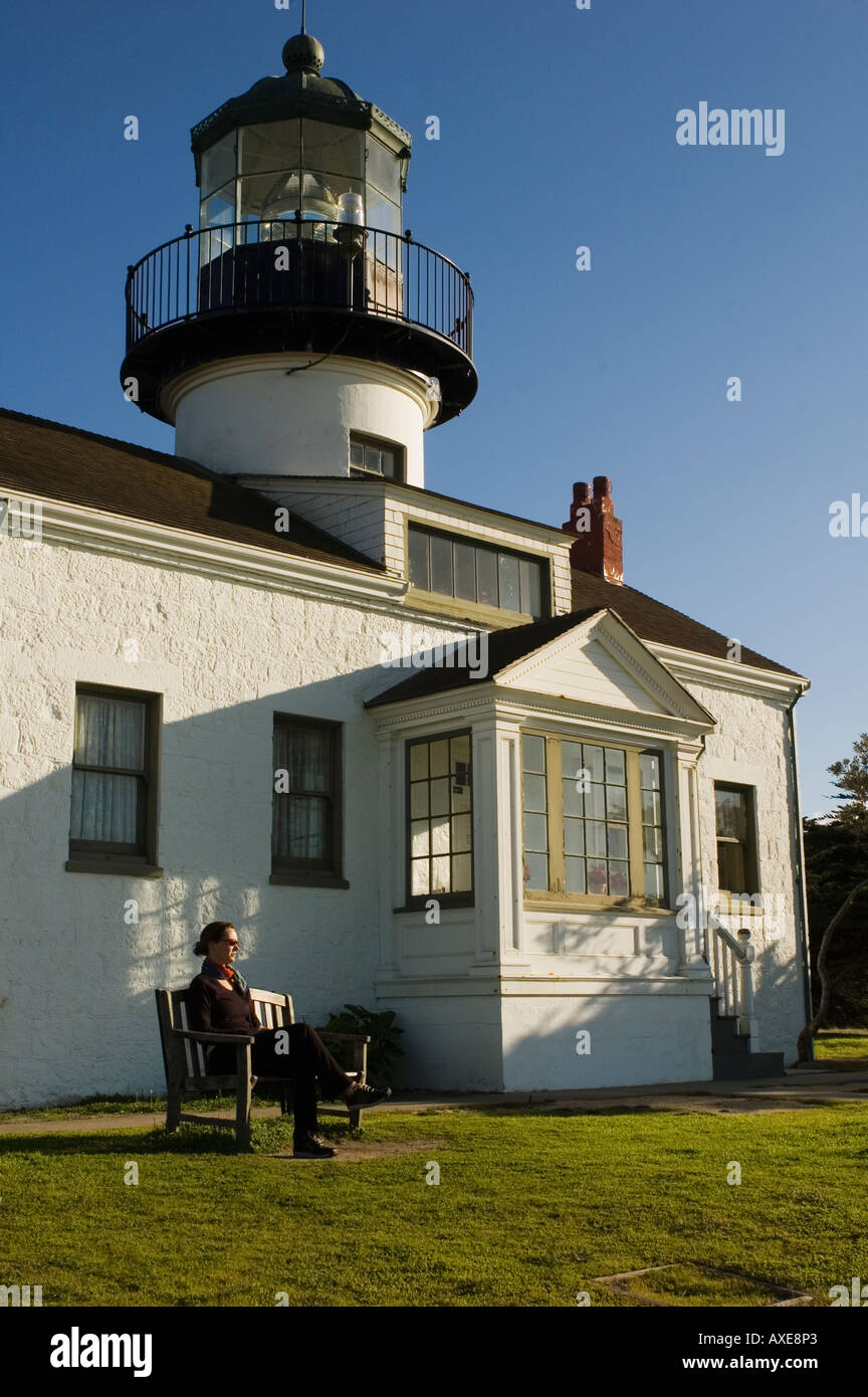 California, Pacific Grove, Point Pinos Lighthouse Foto Stock