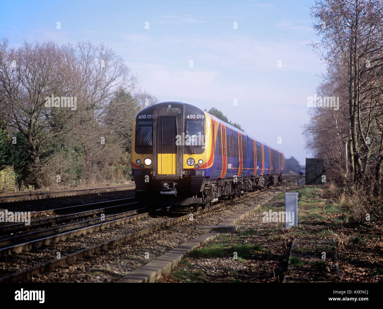 Classe 445 Unità Desiro vicino a Fleet, Hampshire, Regno Unito Foto Stock