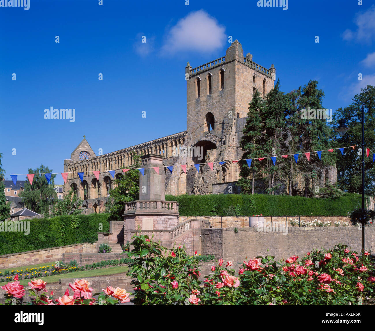 Jedburgh Abbey, Scottish Borders, Scotland, Regno Unito. Fondata dal re David ho nel 1138 Foto Stock