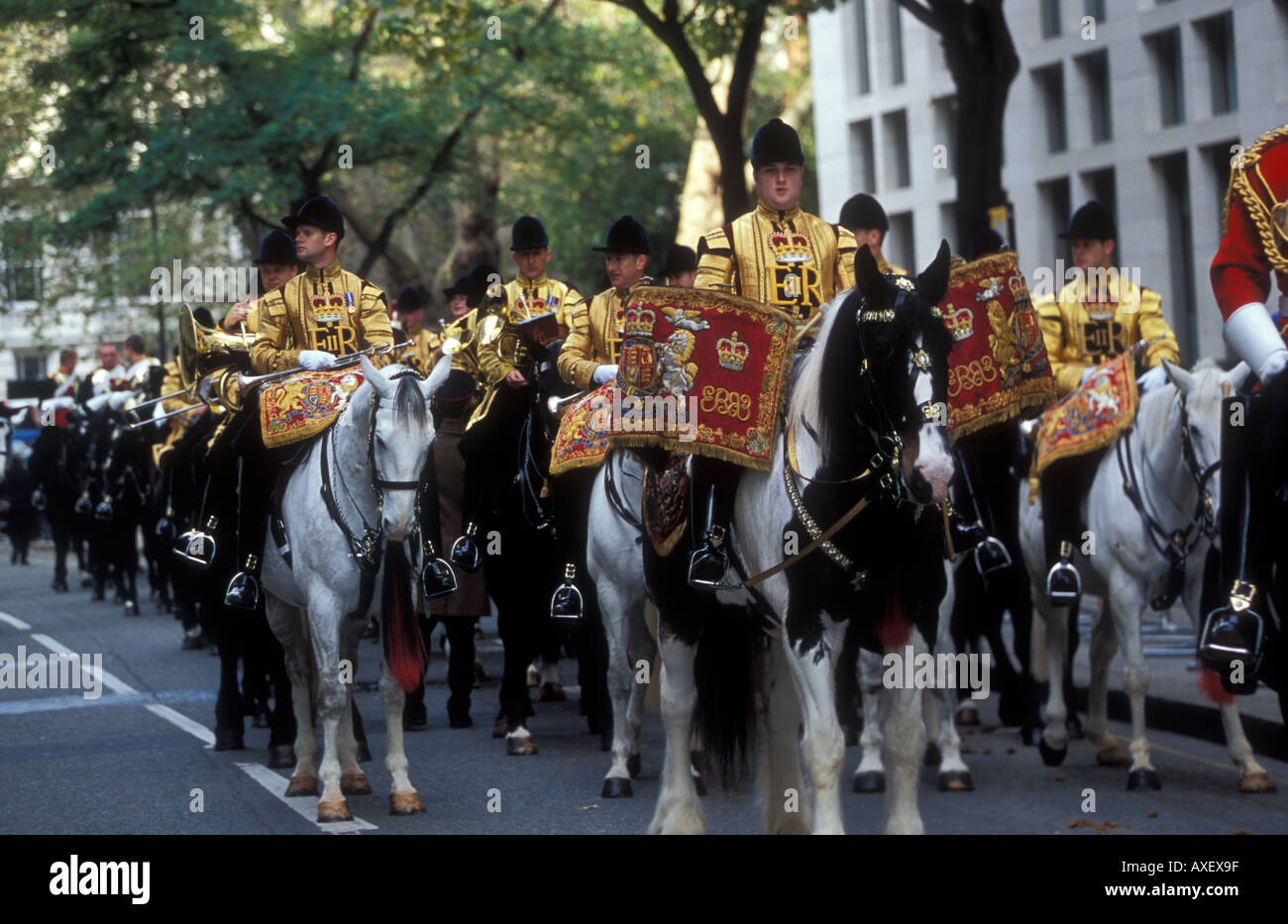 Soldato in processione durante il signore sindaci mostra Londra 2005 Foto Stock