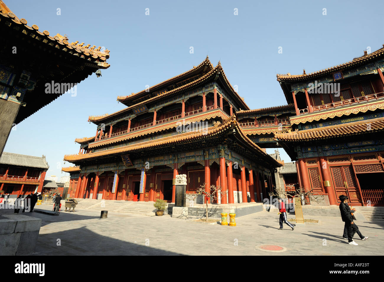 Il Tempio dei Lama a Beijing in Cina. 24-Mar-2008 Foto Stock
