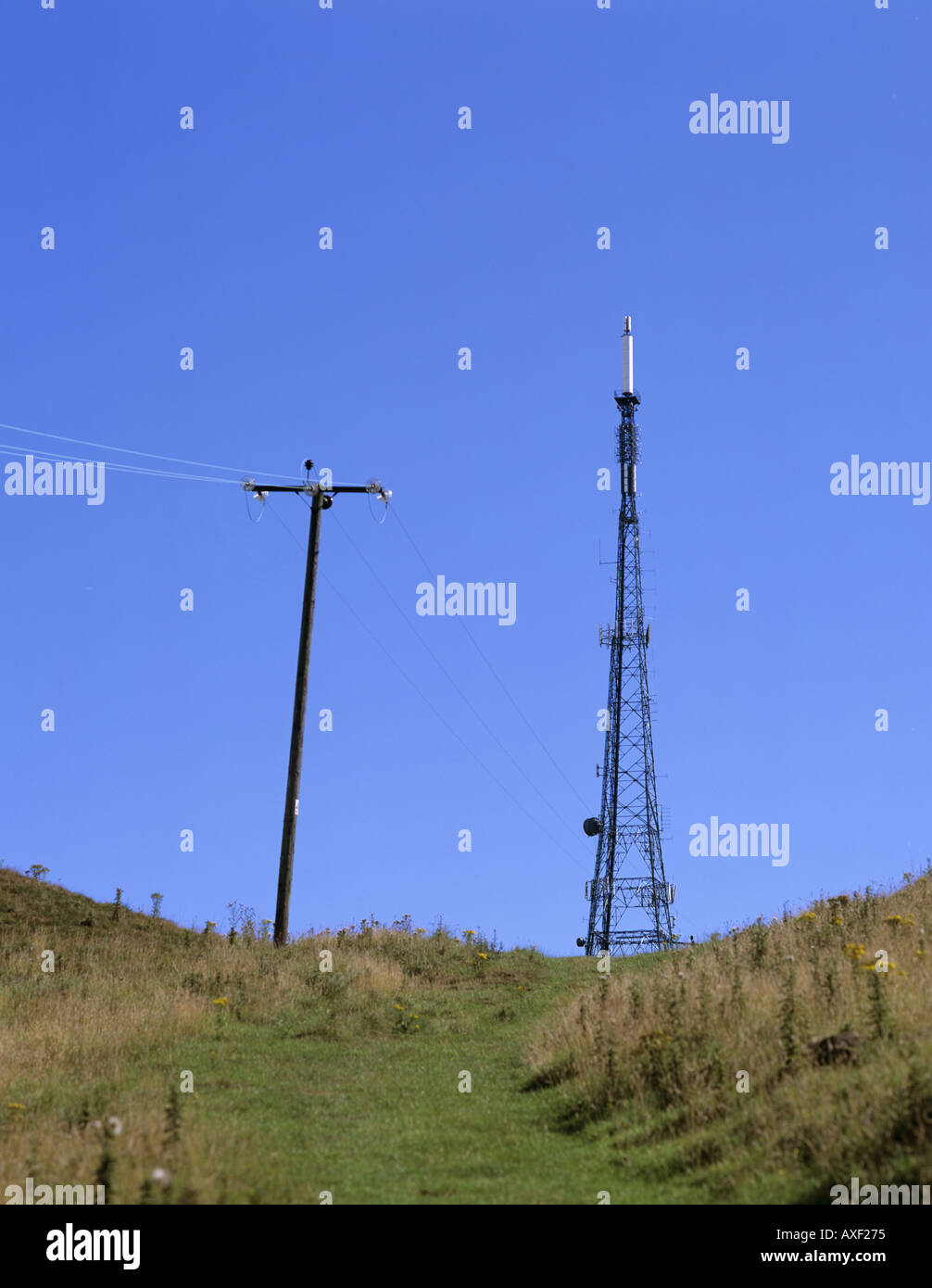 Grande televisore Mast Fife Scozia Scotland Foto Stock