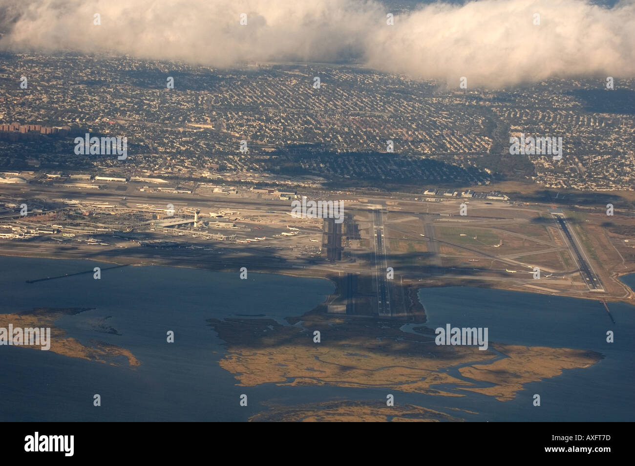 Foto aerea dell'aeroporto JFK Foto Stock