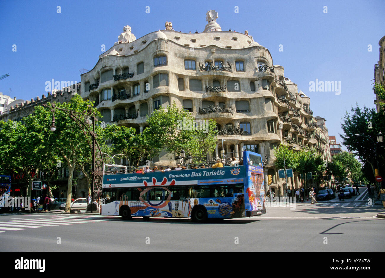 Barcellona, la Casa Mila Foto Stock