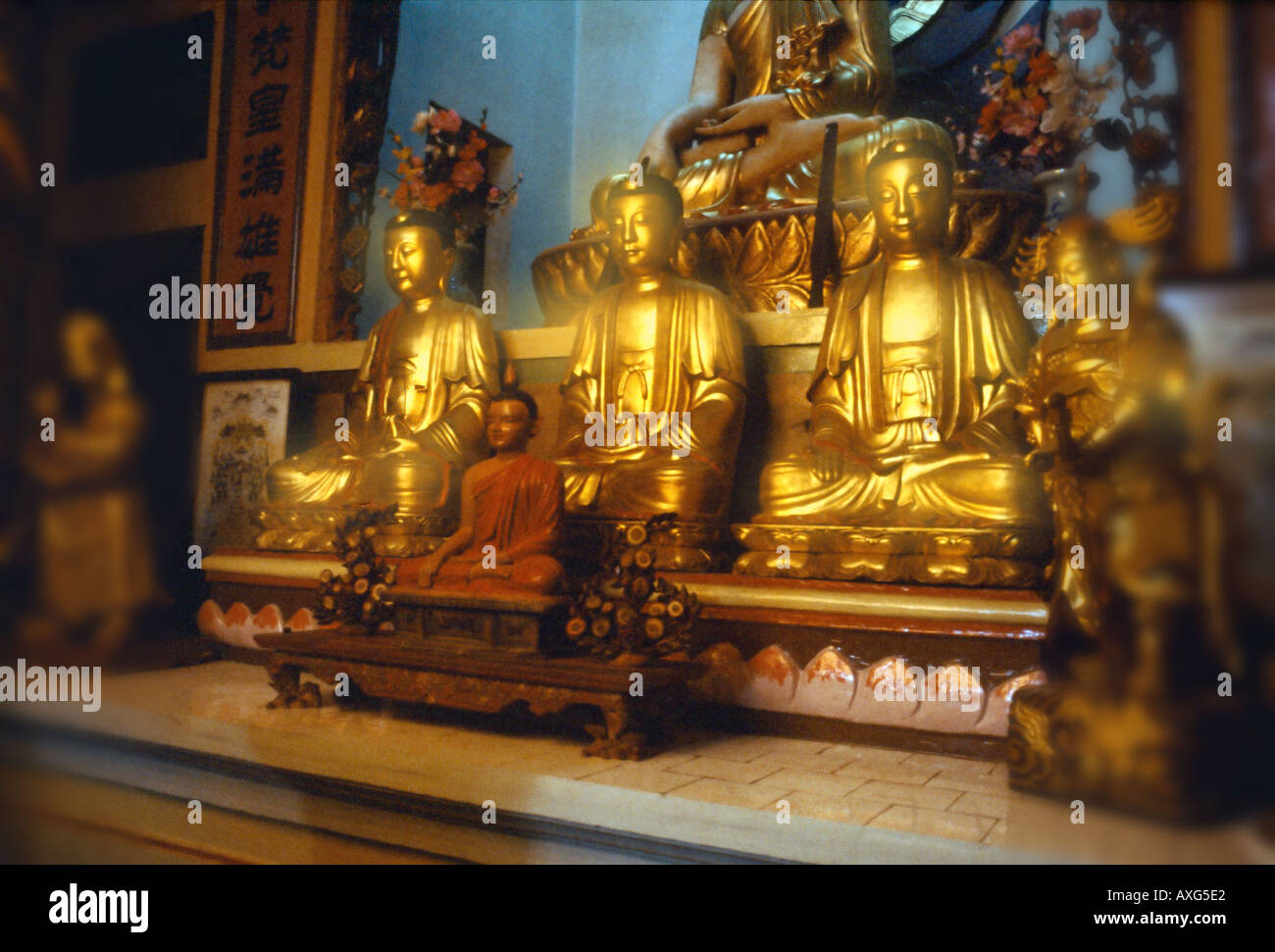 All'interno del tempio buddista Perak Malaysia Foto Stock