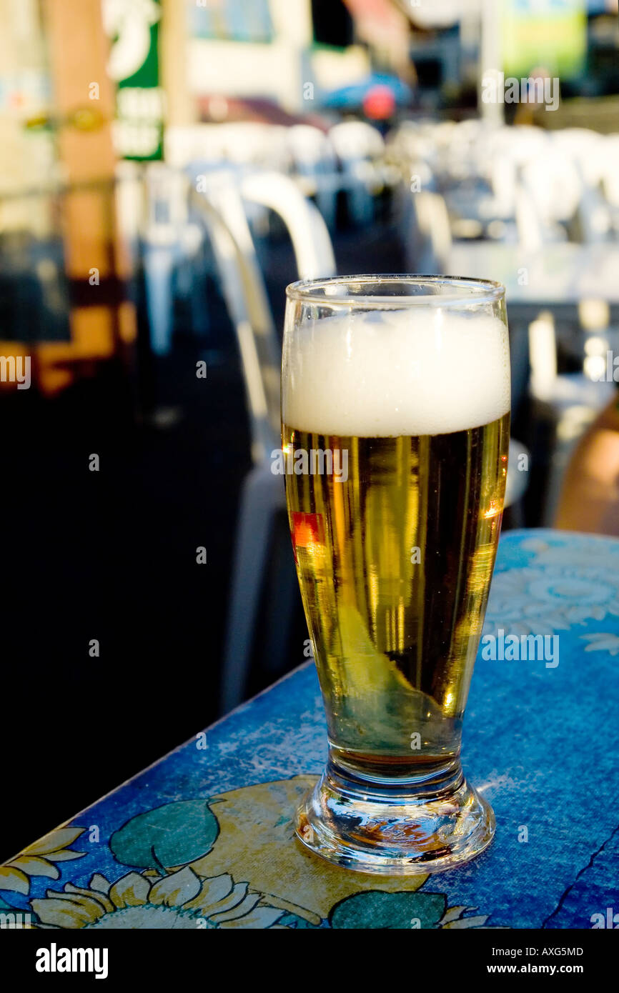 Vetro di birra Foto Stock