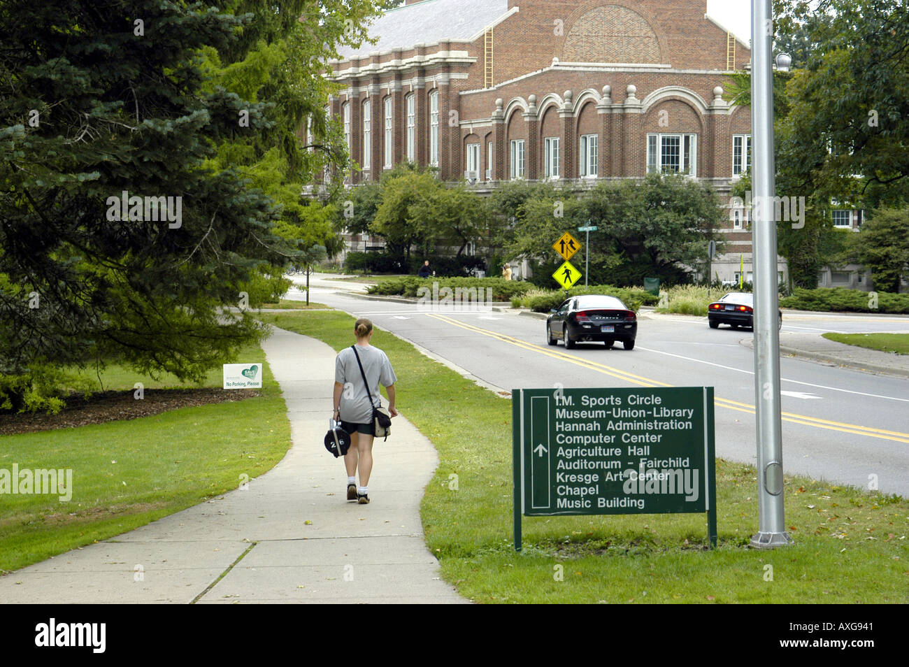 Michigan State University campus attività a East Lansing Michigan Foto Stock