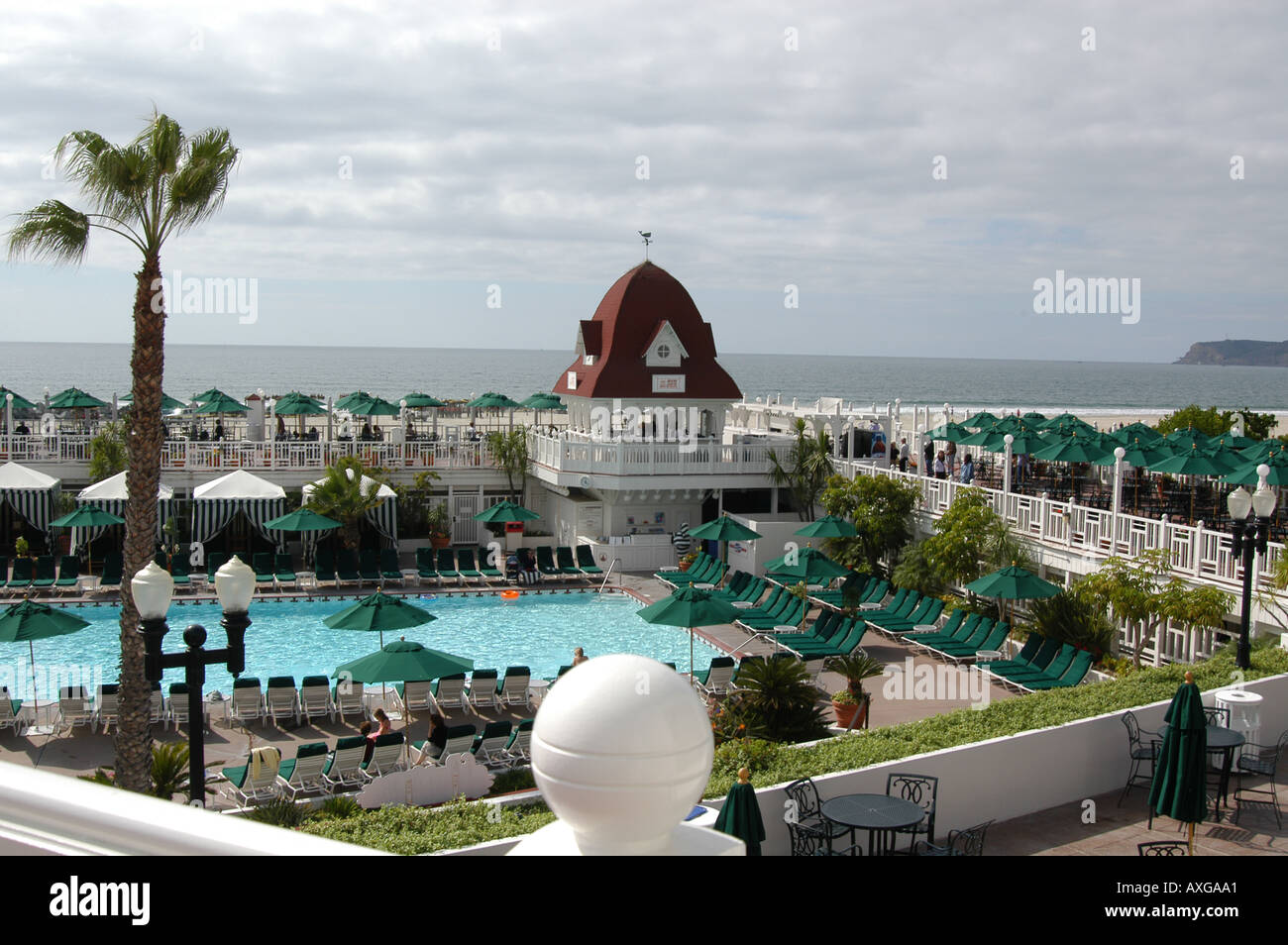 Piscina di lusso Hotel del Coronado, San Diego, California, Stati Uniti d'America Foto Stock