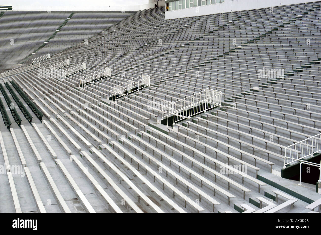 Svuotare il Michigan State University di un campo da calcio o stadium Foto Stock