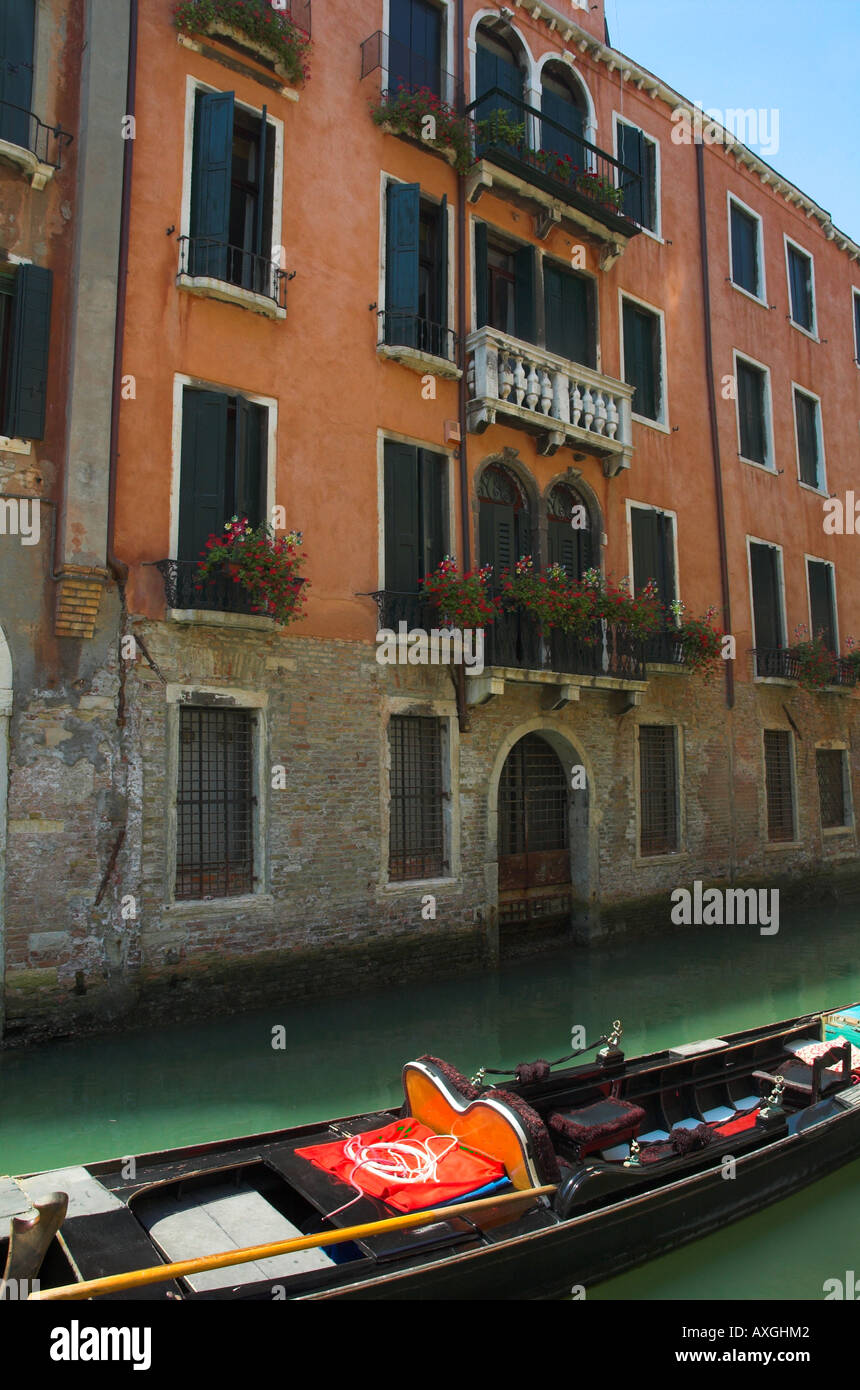 Gondola a Venezia Veneto Italia Foto Stock