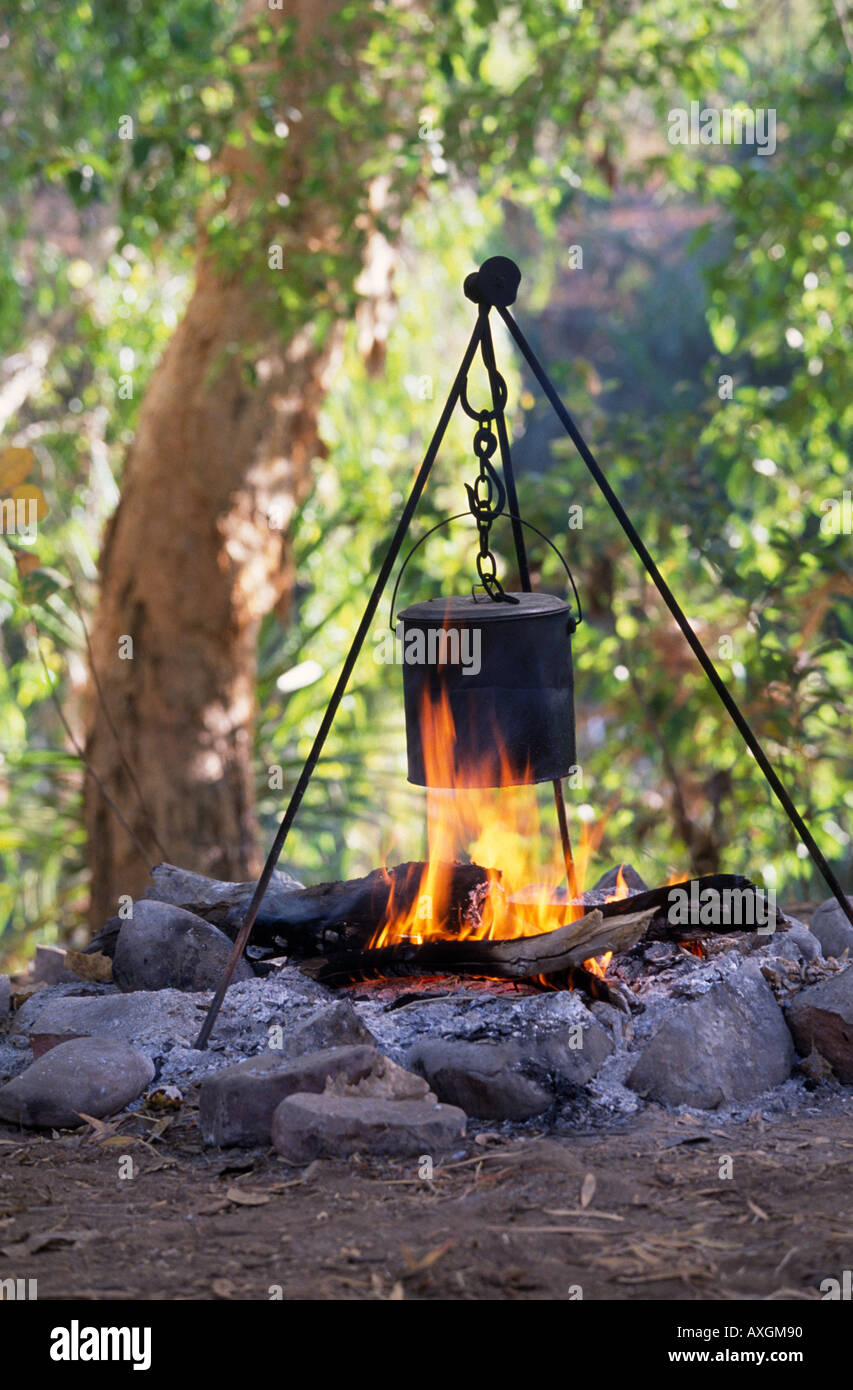 Camp scena, Australia occidentale Foto Stock