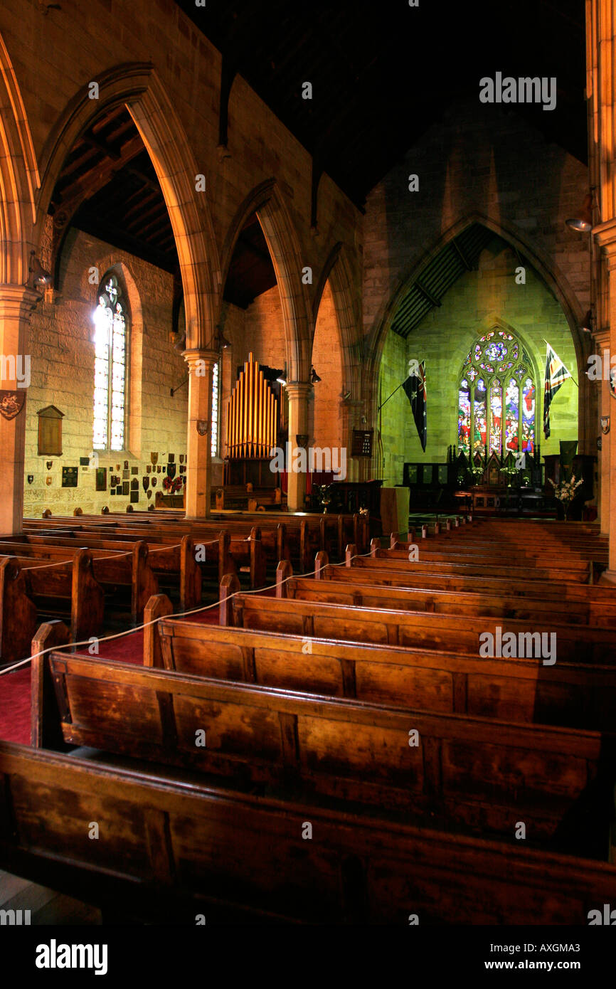L interno della chiesa Garrison presso il Rocks di Sydney Foto Stock