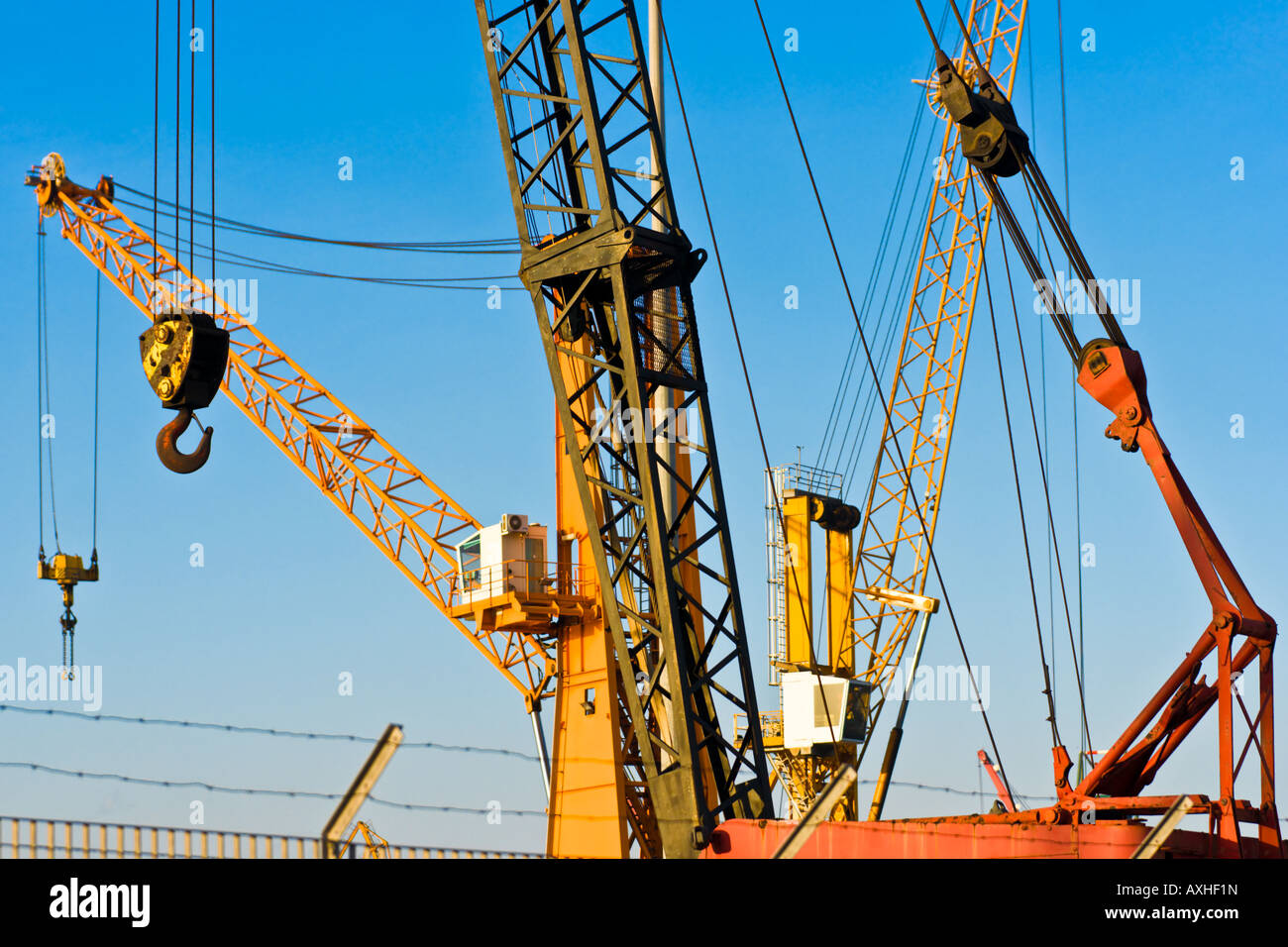 Gru in un edificio zona vicino a Piombino Porto Italia Foto Stock