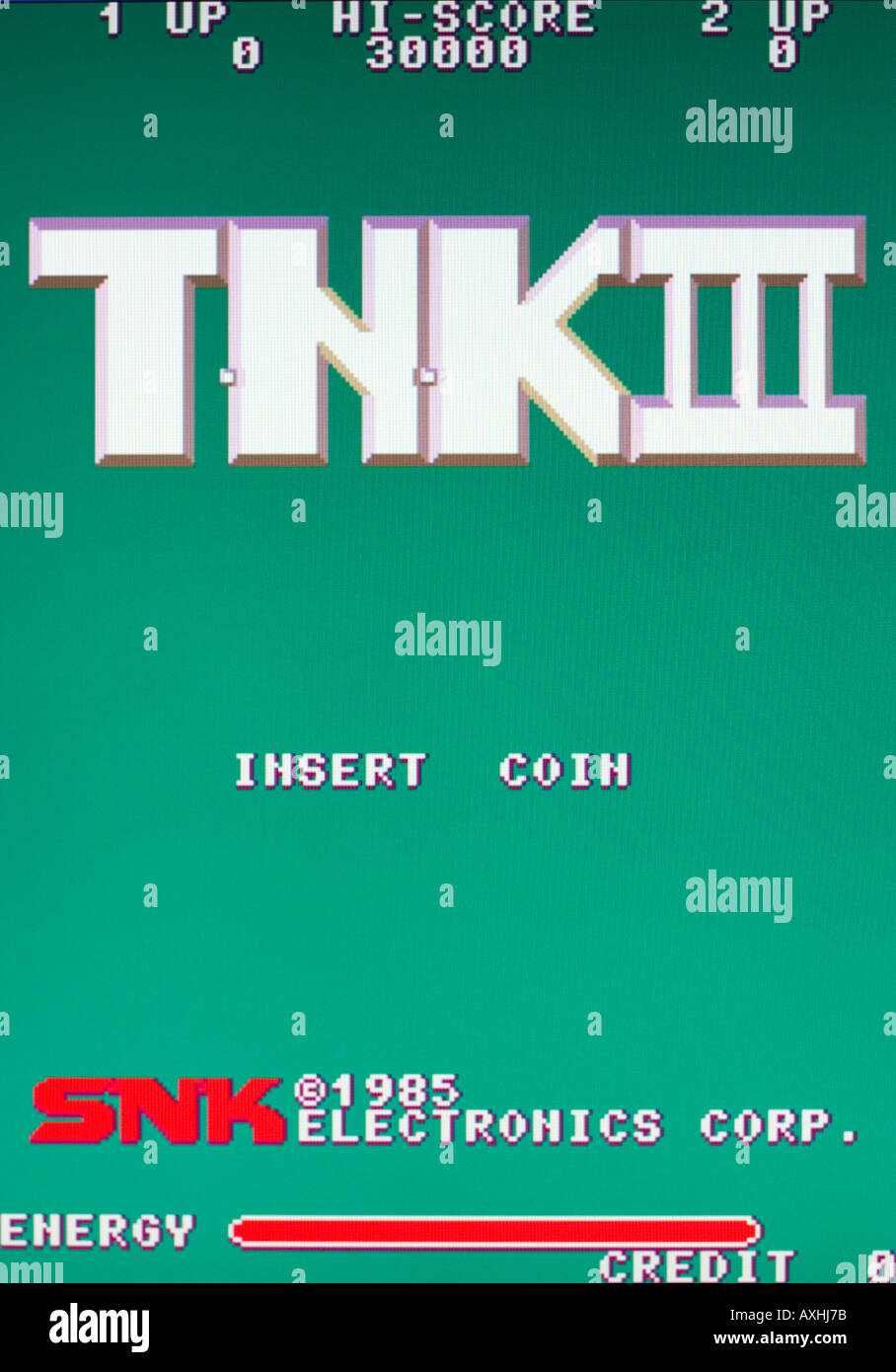 TNK III T N K 3 SNK Electronics Corp 1985 Vintage videogioco arcade di screen shot - solo uso editoriale Foto Stock