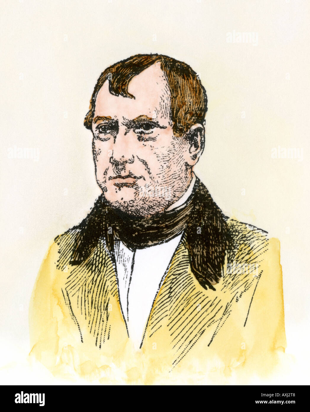 Fisiologo francese Marie Jean-Pierre Flourens. Colorate a mano la xilografia Foto Stock