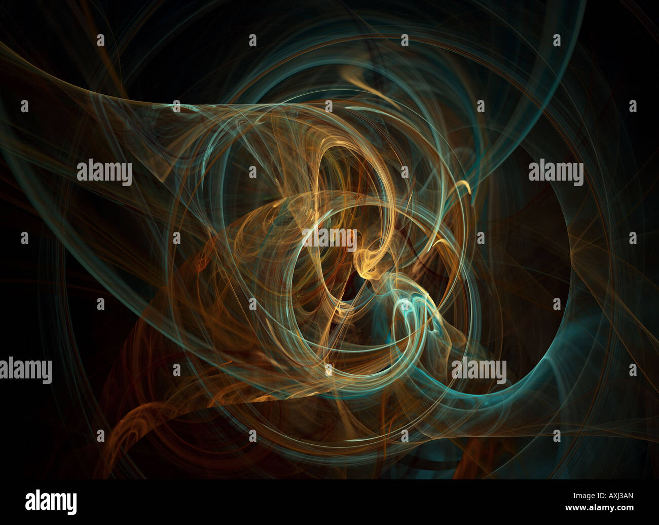 Fiamme frattali sfondo digitale di alta qualità di rendering Foto Stock