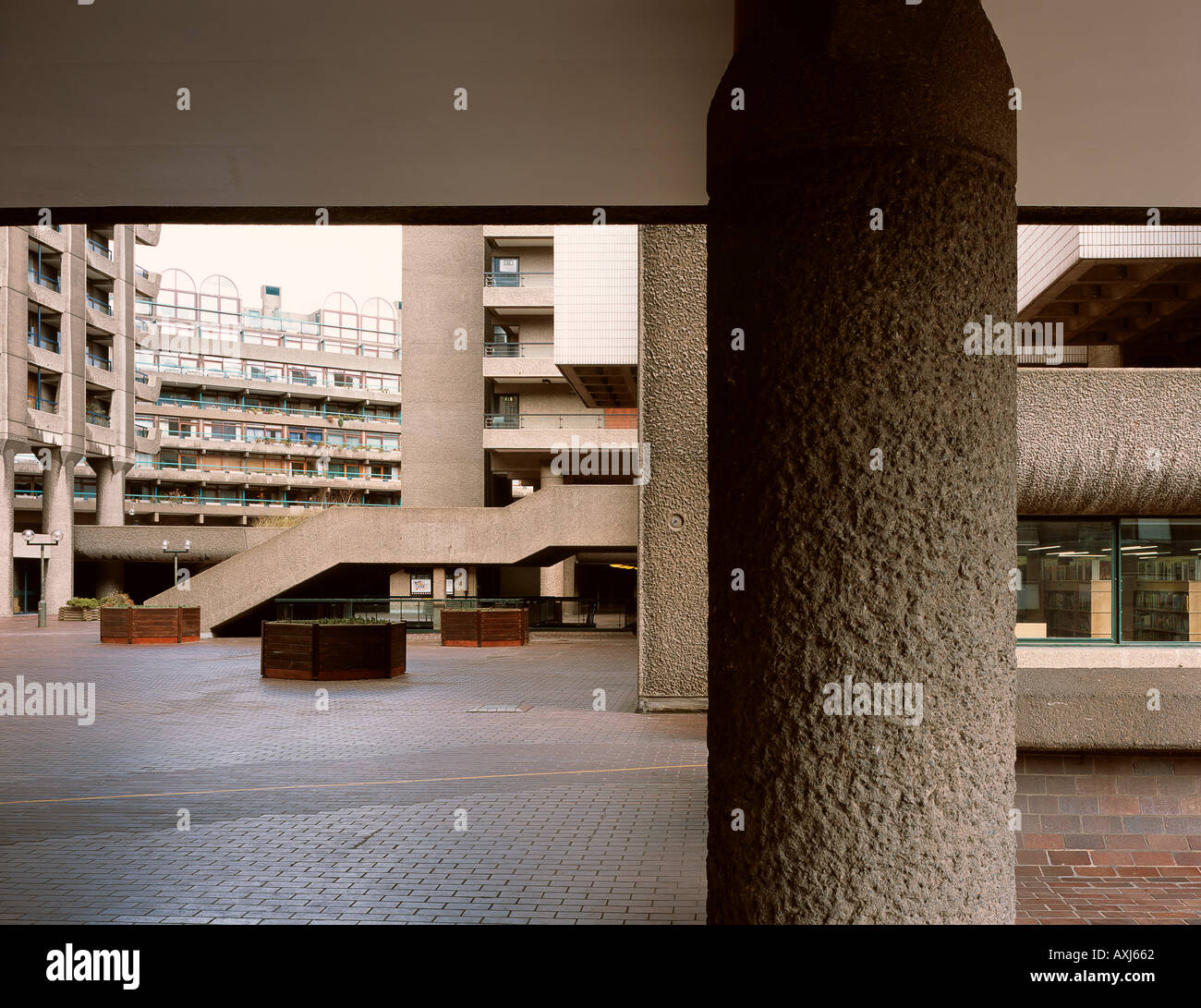 BARBICAN ESTATE 1982, LONDON, Regno Unito Foto Stock