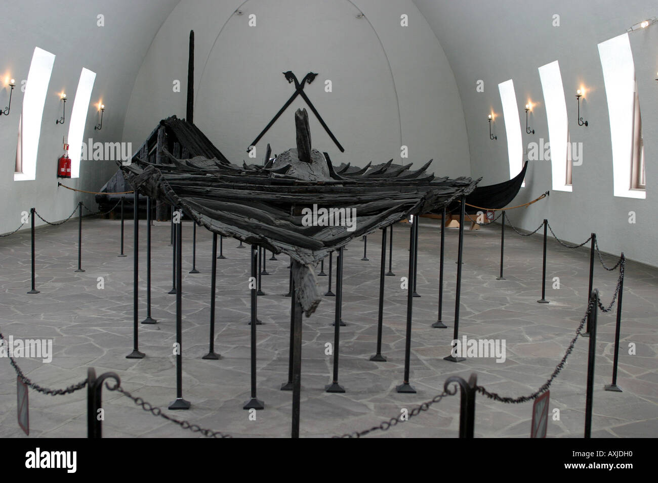 Viking Ship alloggiato presso il Museo delle Navi Vichinghe di Oslo Norvegia Foto Stock
