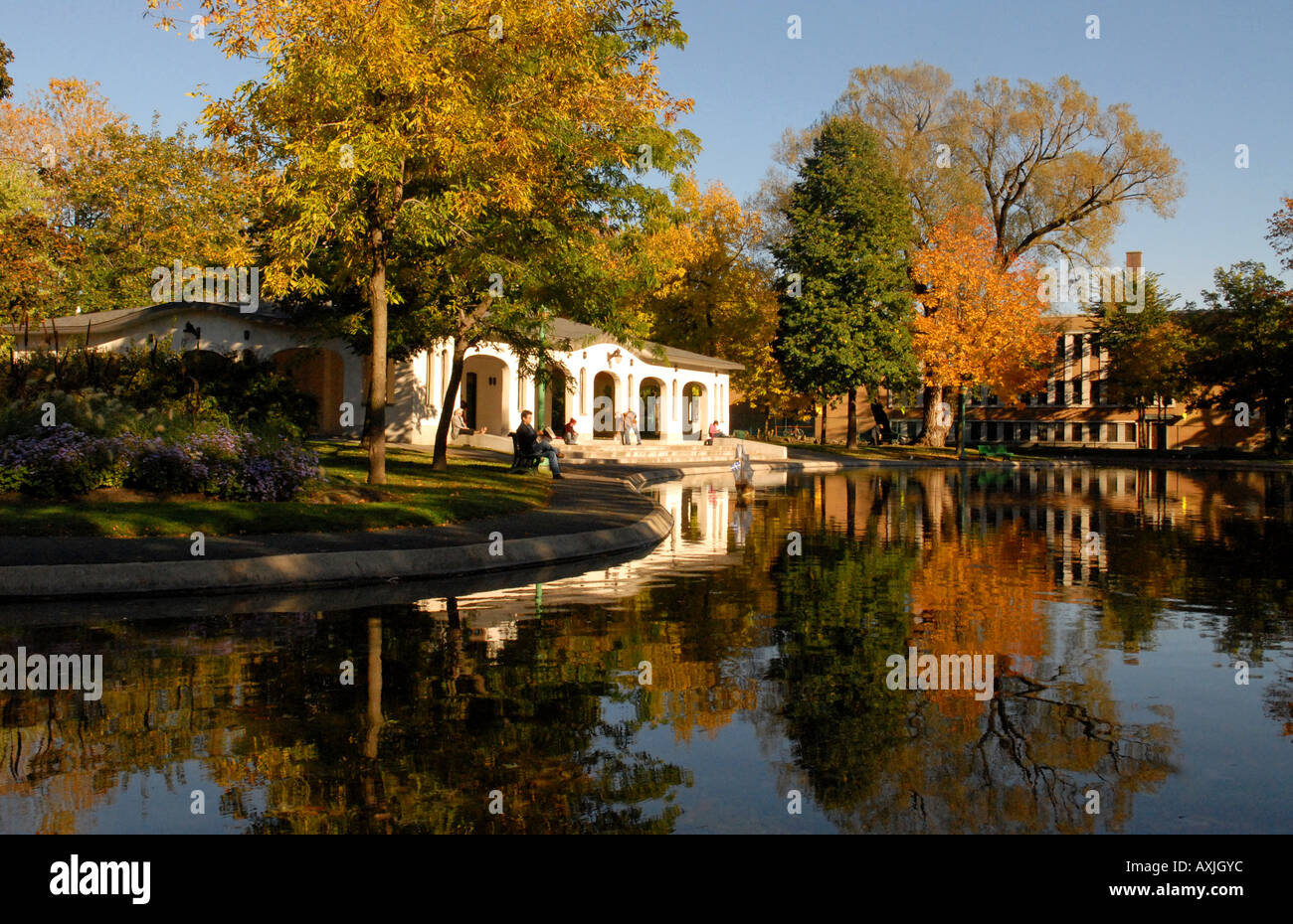 Parco pubblico caduta stagione città di Montreal in Canada Foto Stock