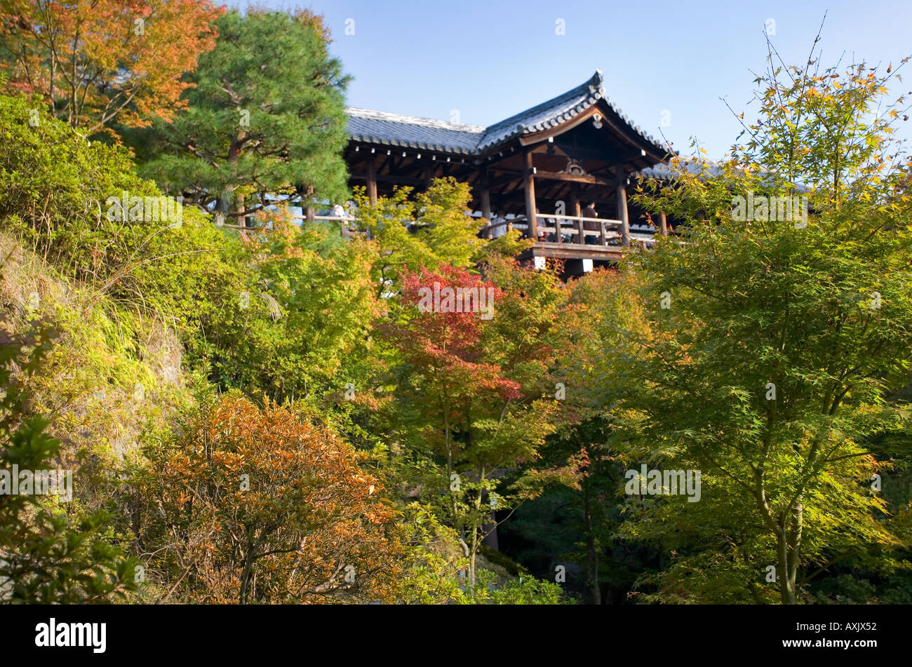 Tsuten-kyo Ponte in autunno - Tofuku-ji Kyoto 2 Foto Stock