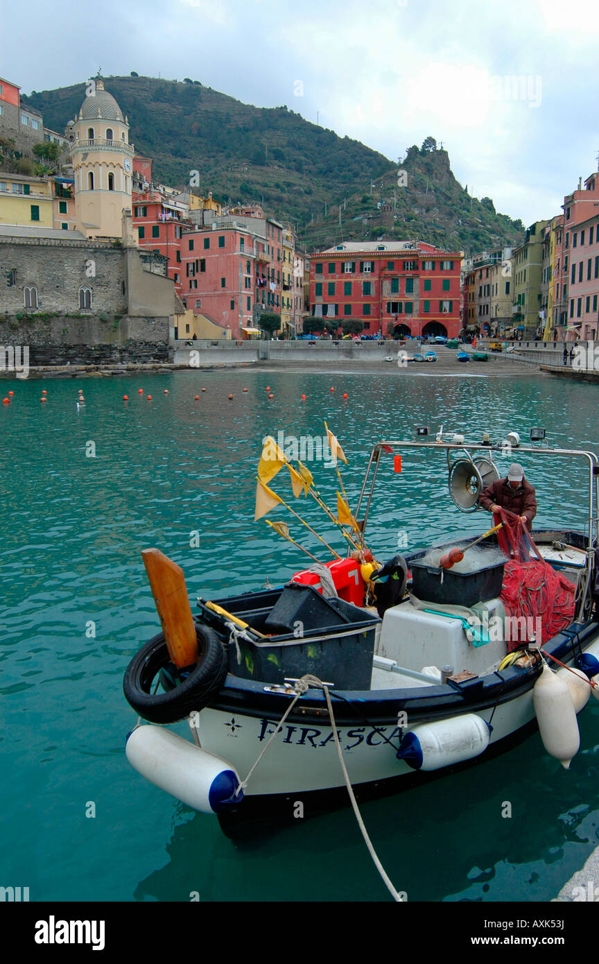 Vernazza Cinque Terre Italia Foto Stock