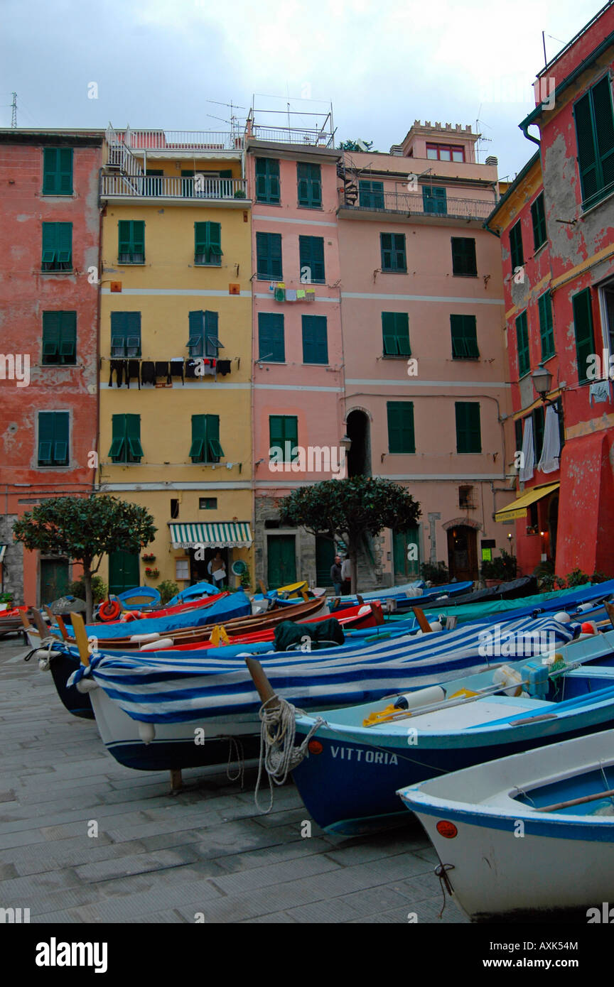 Vernazza Cinque Terre Italia Foto Stock