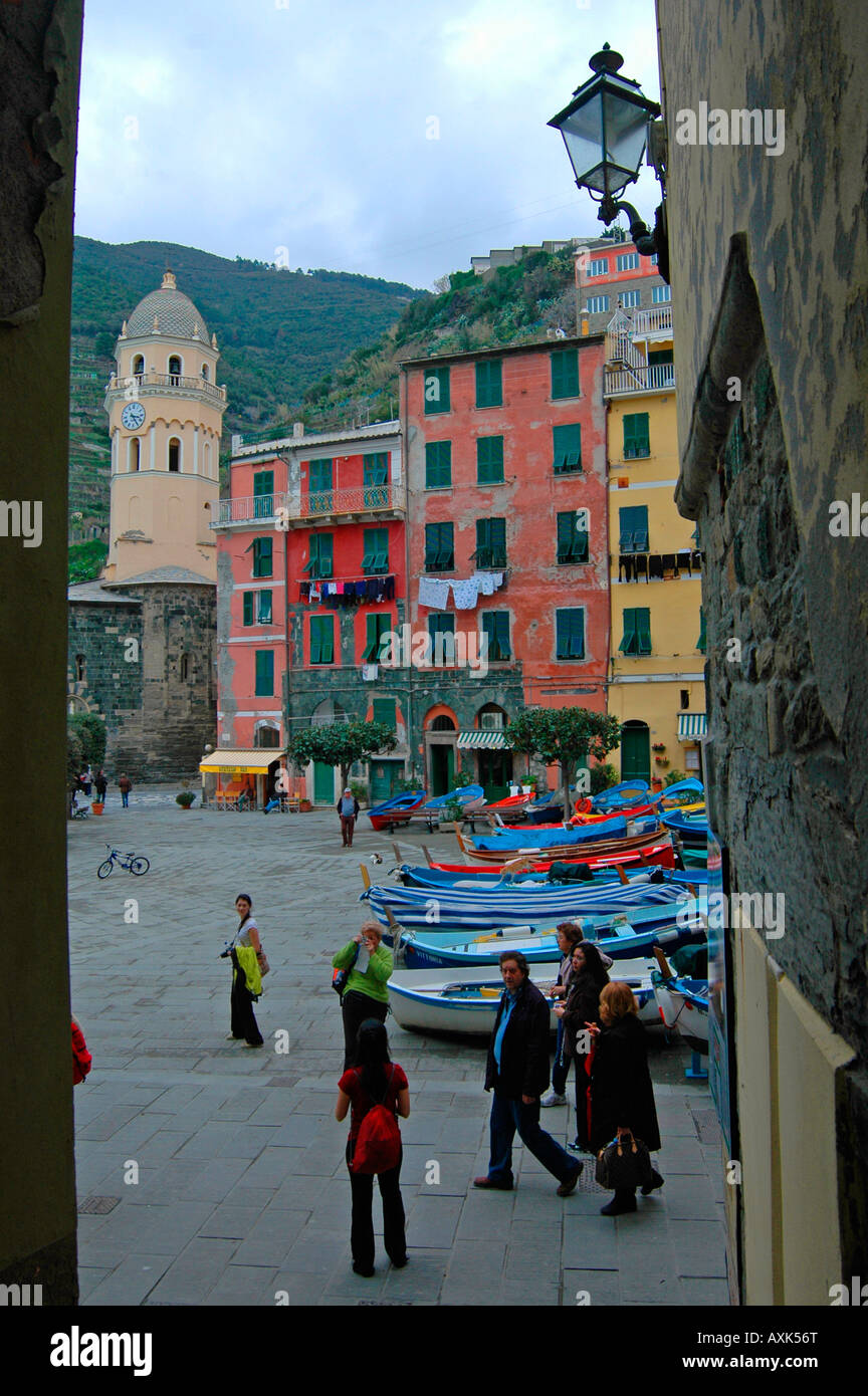 Vernazza Cinque Terre Italia Foto Stock