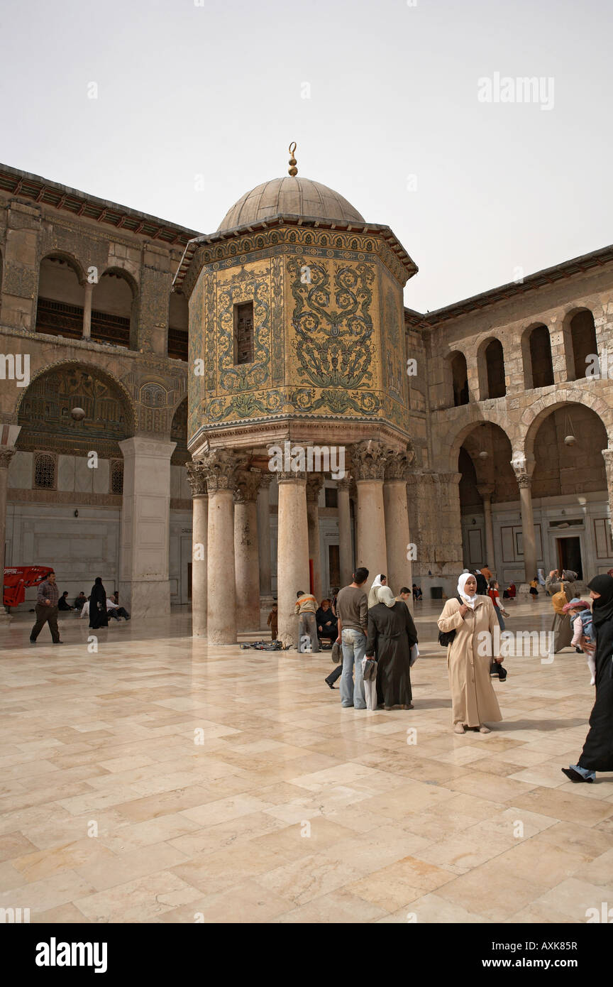 Damasco Siria la Grande cupola della moschea Umayyad del tesoro Foto Stock