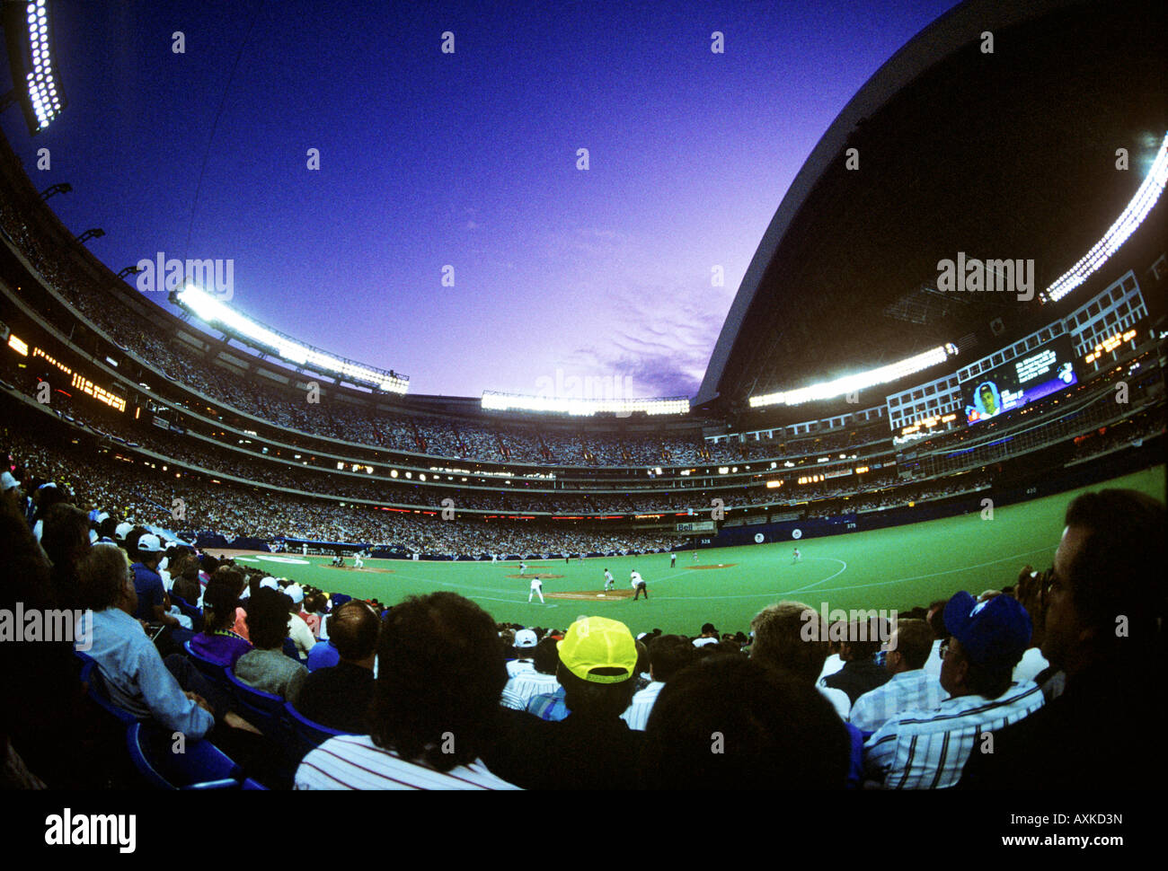 Toronto Rogers Centre baseball con tetto aperto Foto Stock