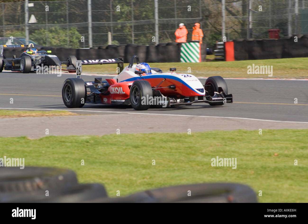 Dallara F308 Mercedes HWA F3 Racing Car nella British F3 serie Internaional ad Oulton Park Motor Race Track Cheshire England Regno Unito Foto Stock