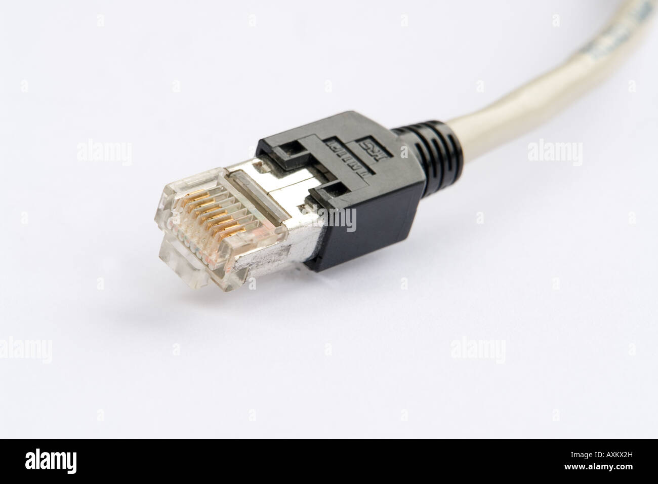 Zum Anschluss von Netzwerkkomponenten LAN im auf längere Strecken z B Computer und Router Foto Stock