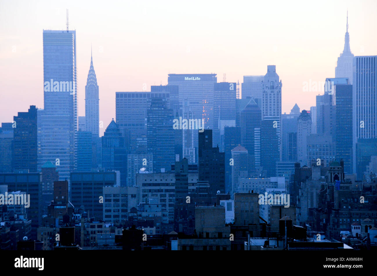 New York skyline della città, vista sud Foto Stock