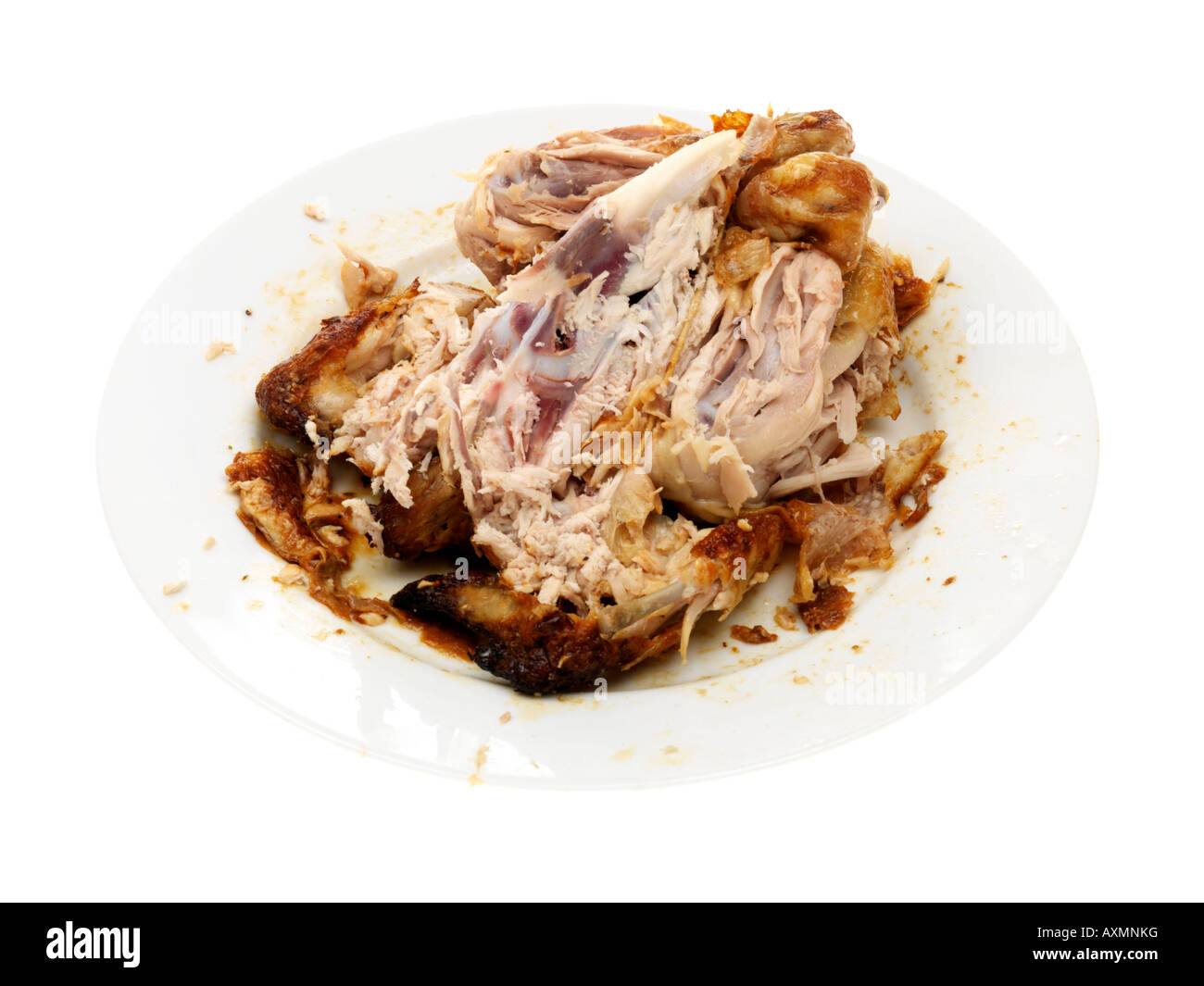 La carcassa di un pollo Foto Stock