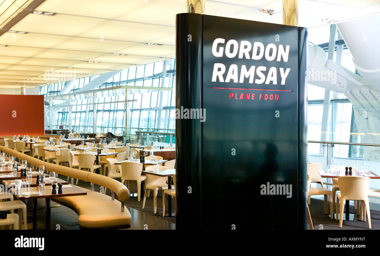 Gordon Ramsay's restaurant a Heathrow Terminal 5 Foto Stock