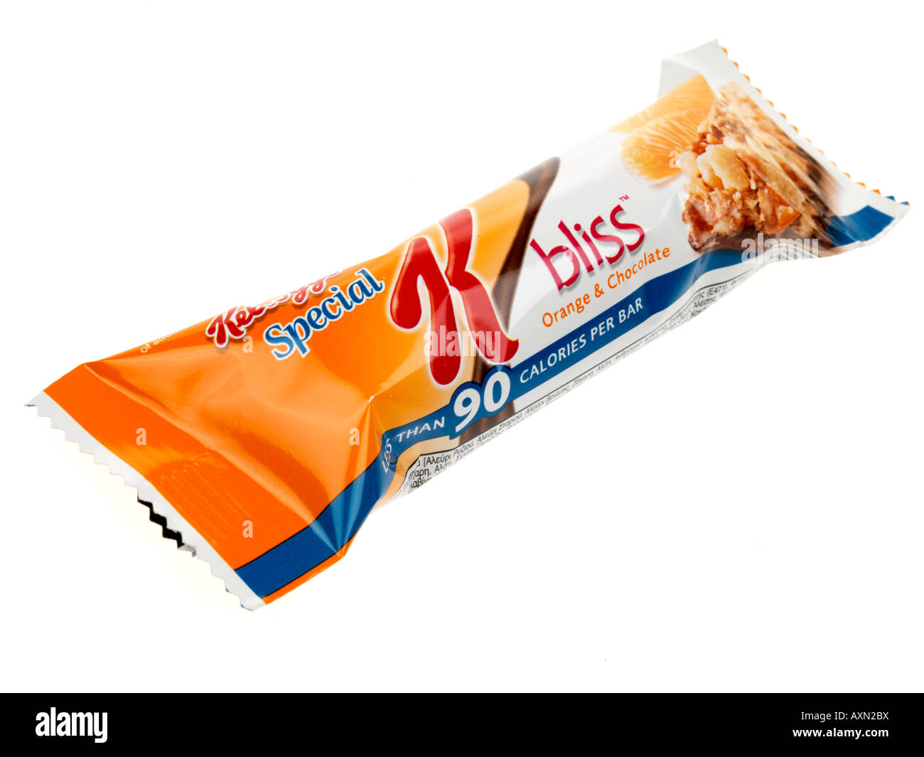 Cioccolato arancione barra di cereali Foto Stock