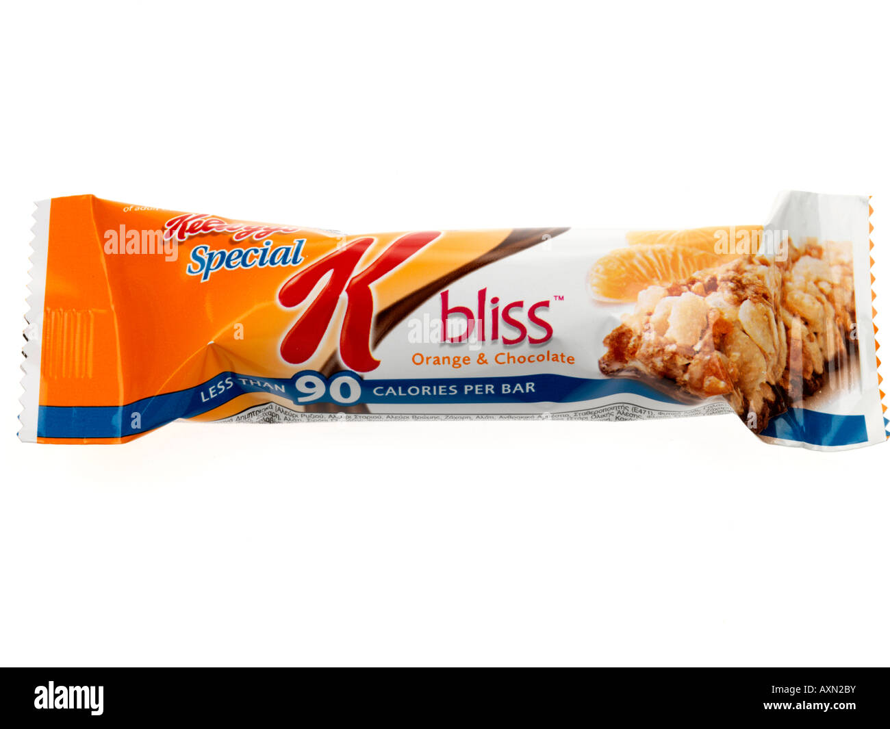 Cioccolato arancione barra di cereali Foto Stock