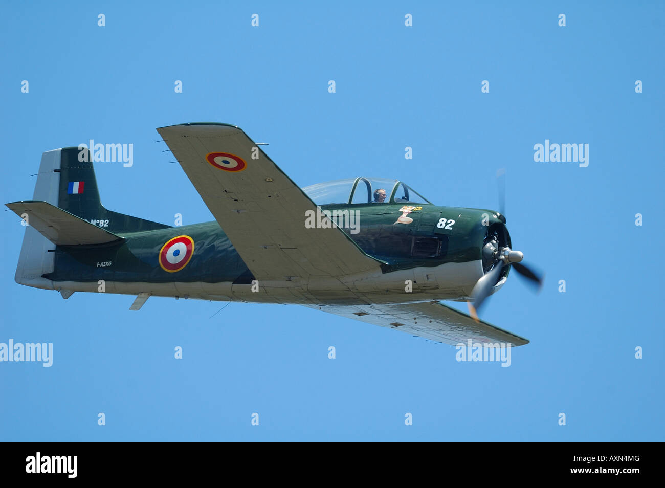 Commemorative Airshow francese a Haguenau circa il sessantesimo liberazione della Francia da parte dell'esercito americano nel 1945 nella regione Alsace Foto Stock