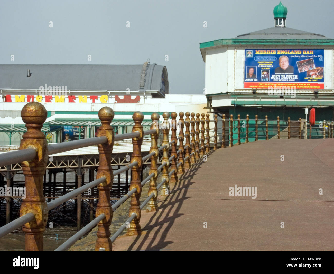 North Pier e Promenade, Blackpool Foto Stock