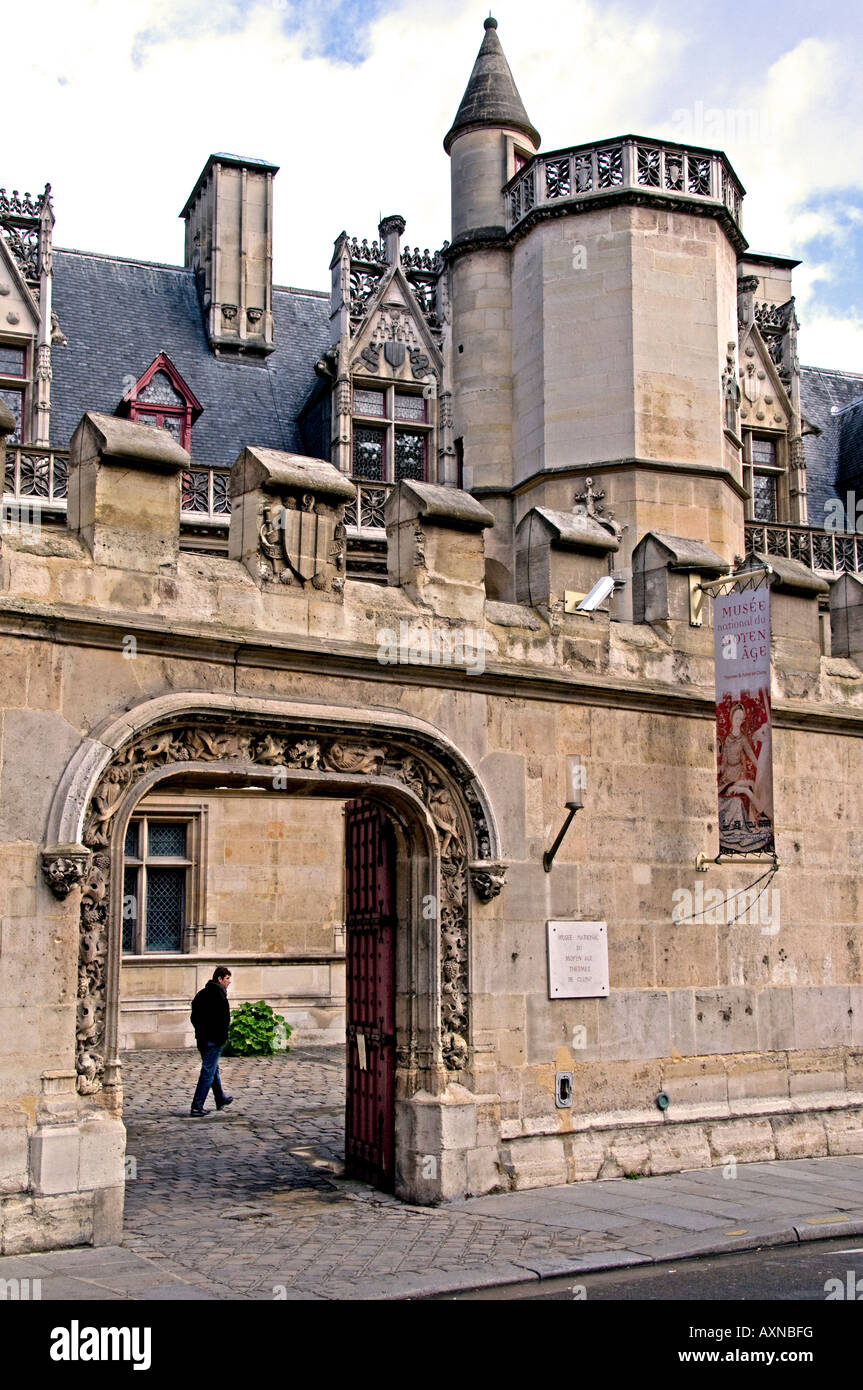 Il Musee de Cluny, ufficialmente conosciuta come il Musee National du Moyen Age Foto Stock