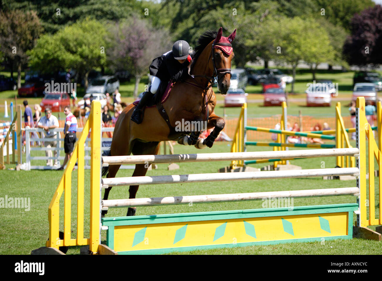 Show Jumping Barry spettacolo agricolo Vale of Glamorgan Galles del Sud Foto Stock