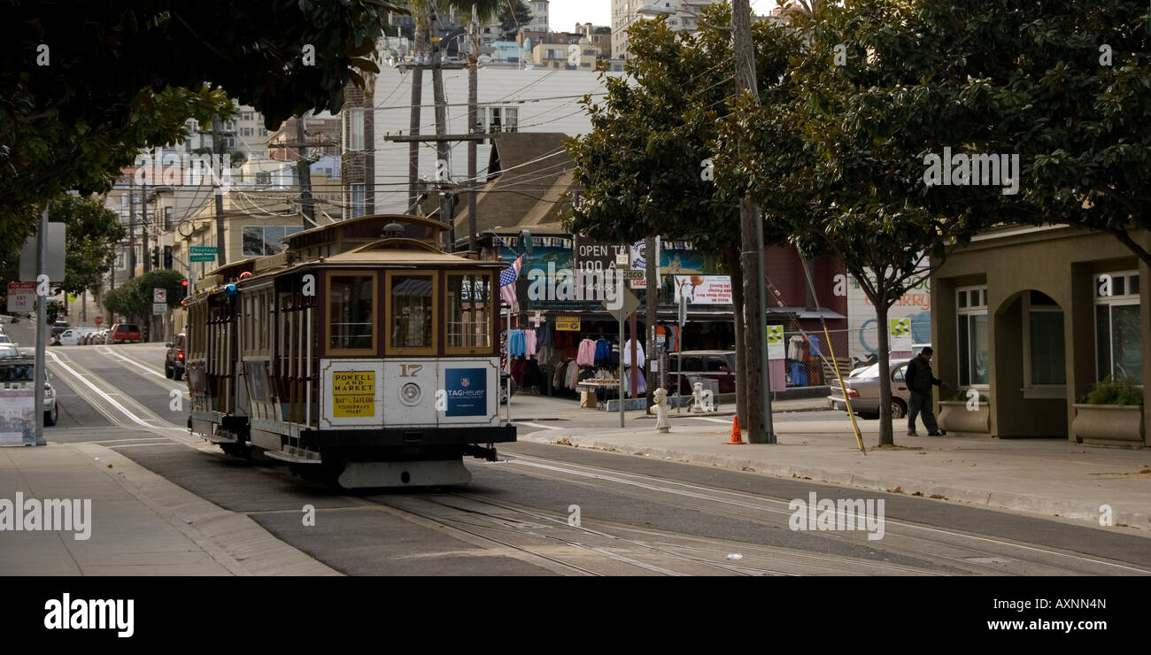 Un cavo auto in Taylor Street di San Francisco Foto Stock