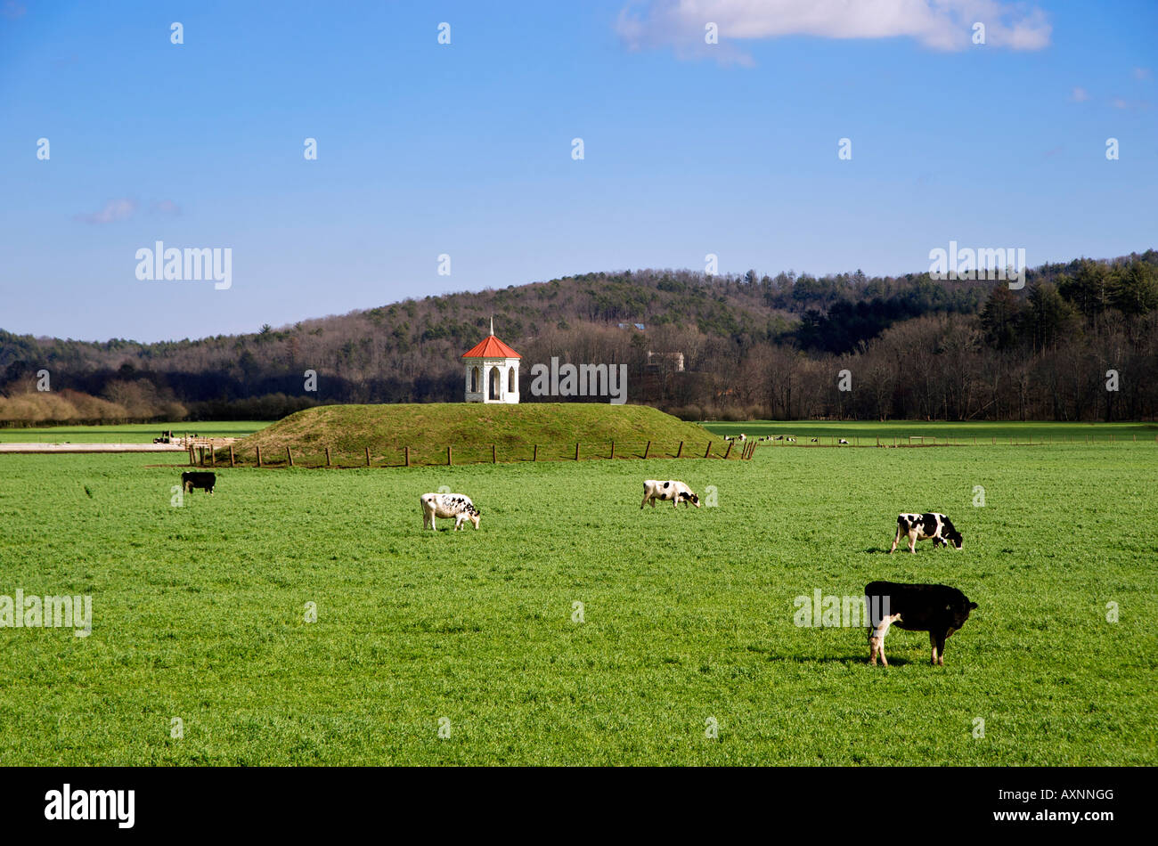Questo Nacoochee tumulo indiano era il centro dell'antica città Cherokee di bianco Gauxule County Georgia Foto Stock