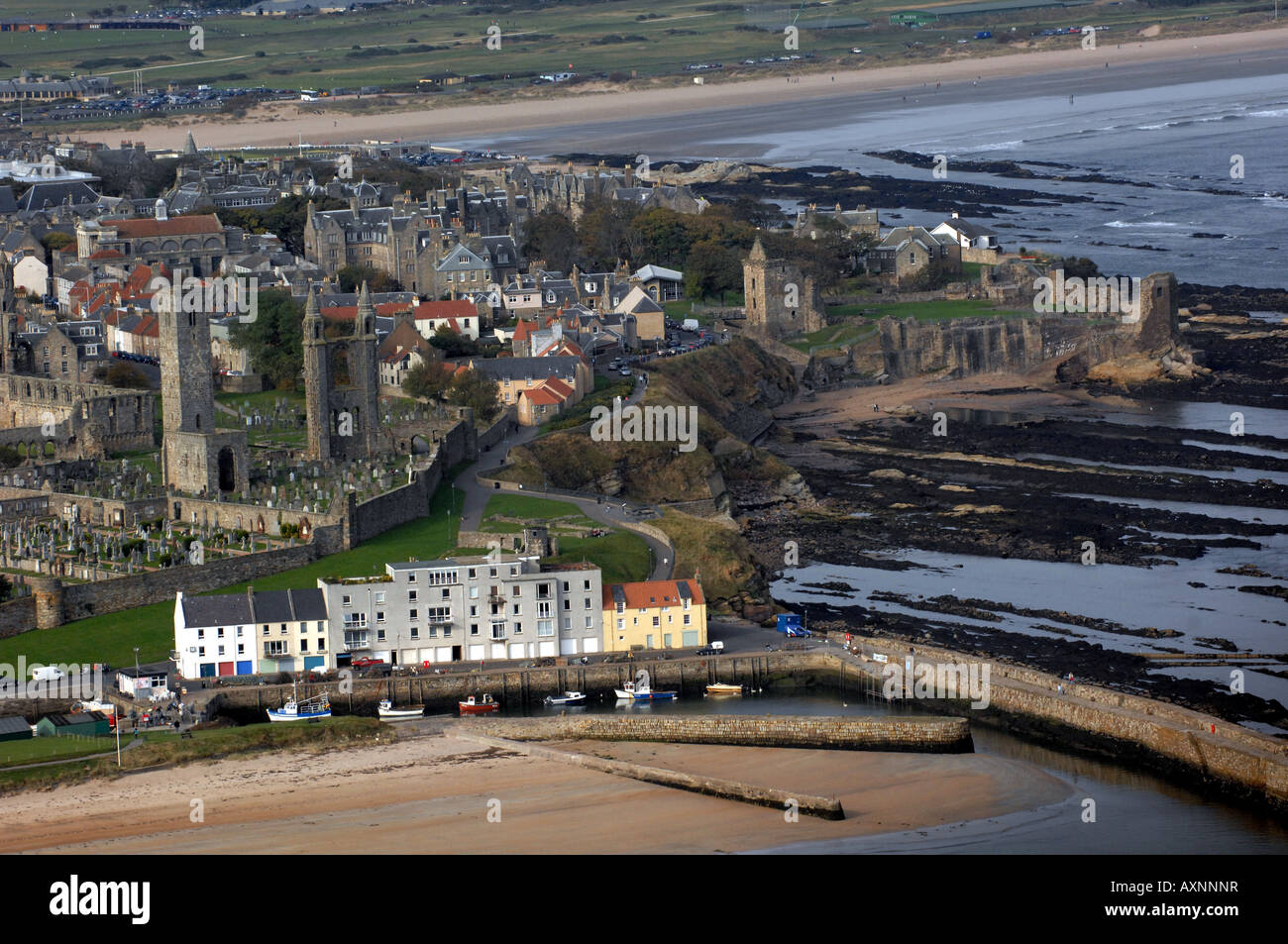 Vista aerea del St Andrews Foto Stock