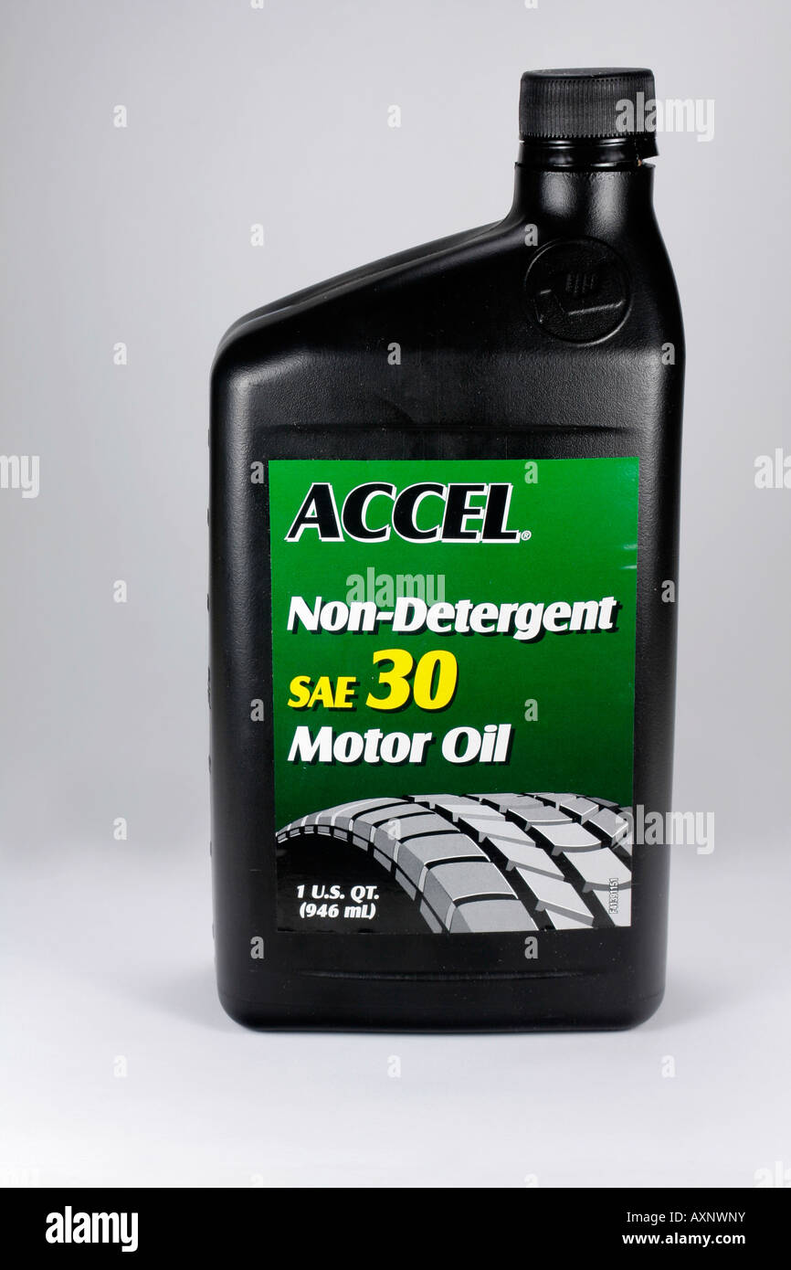 ACCEL marca non detergente olio motore Foto Stock