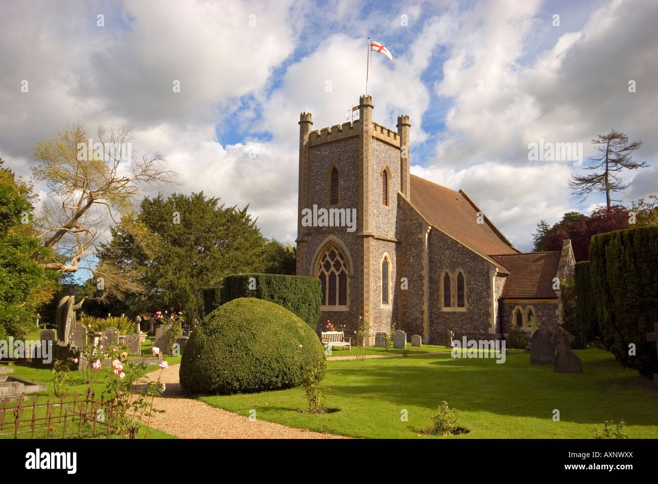 Chiesa di campagna, renenham, berkshire vicino a Henley on Thames Foto Stock